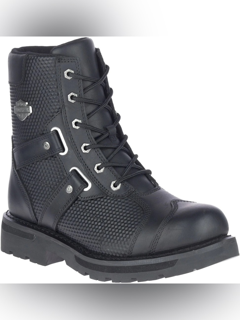 Harley-Davidson® Men's Stealth Carbon Lace 7-Inch Black Motorcycle Boots D93788